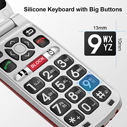 Easyfone Prime-A1 Pro 4G Flip Cell Phone for Seniors with SOS Button and Charging Dock P72360