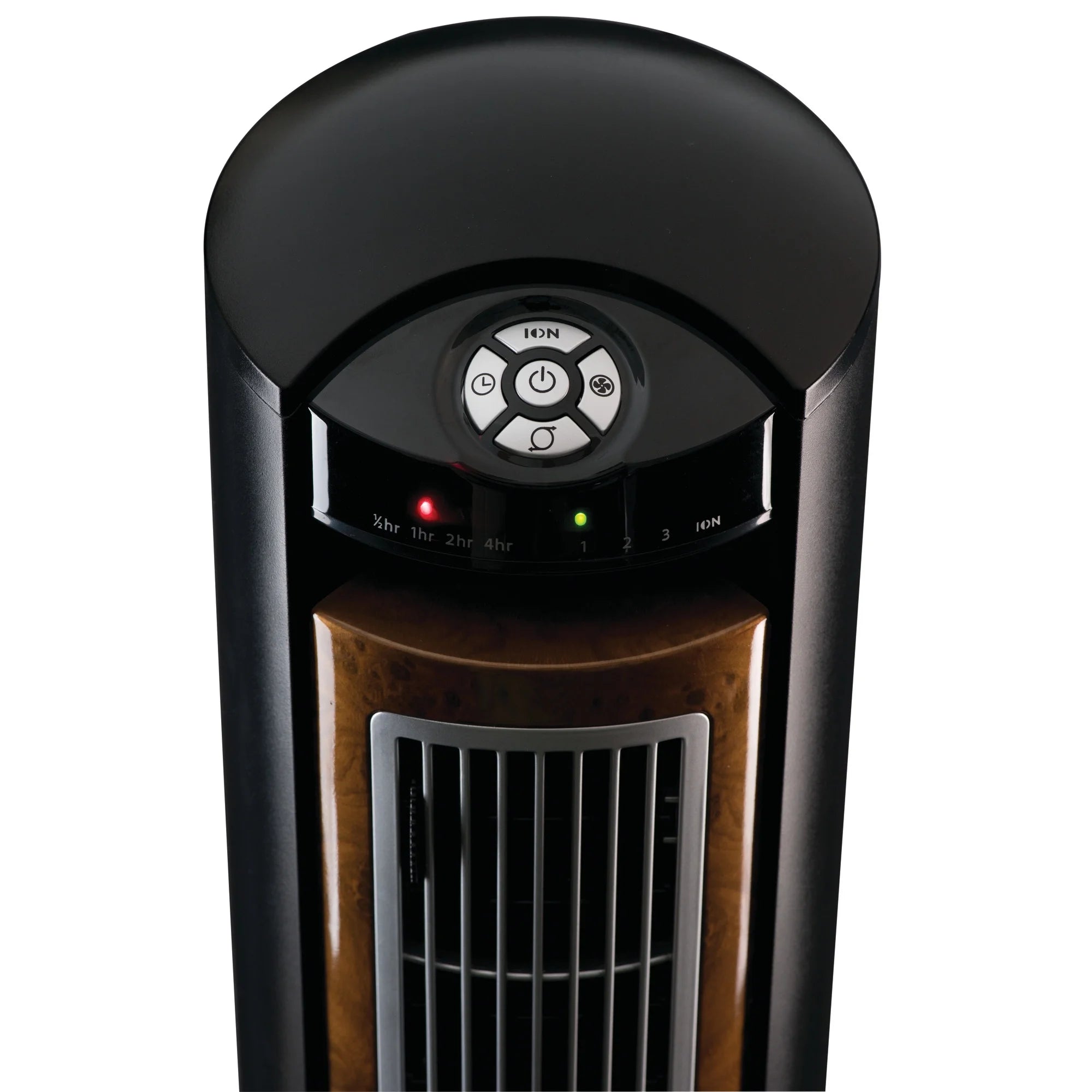 Lasko 42 Wind Curve Tower Fan with Ionizer and Remote, Gray/Woodgrain C6204