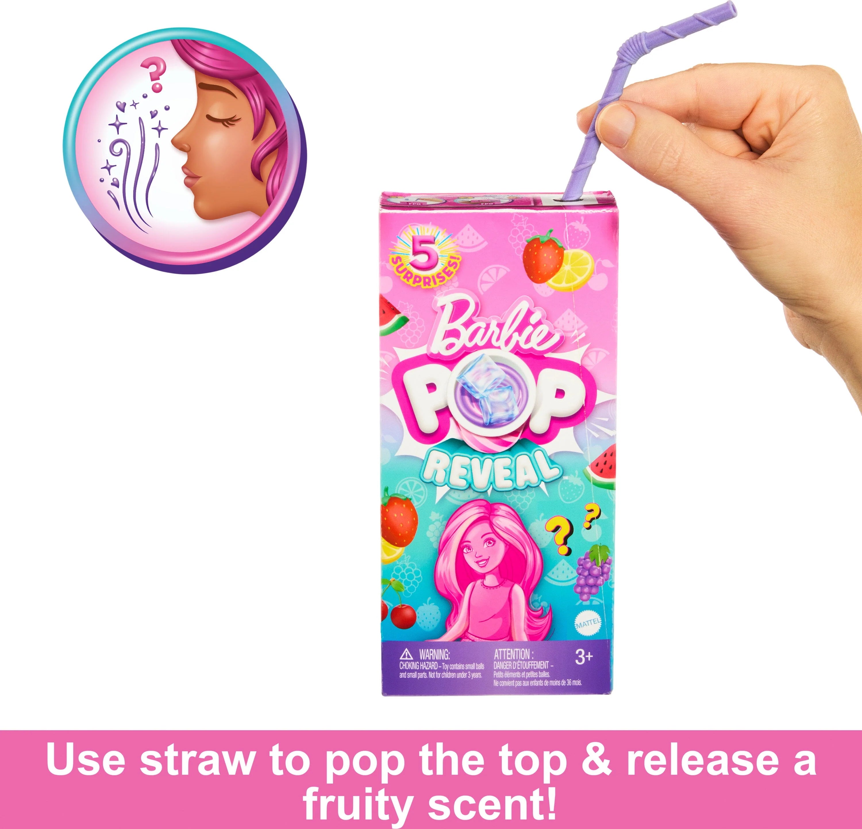Barbie Pop Reveal Fruit Series Chelsea Doll with 5 Surprises V3545