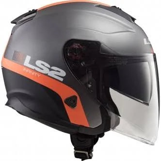 LS2 OF521 Infinity Smart Helmet Matt Titanium Orange - Size M S8160