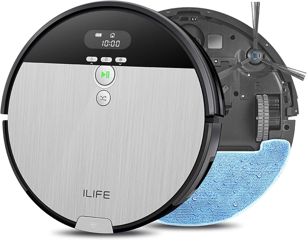 ILIFE V8s Robot Vacuum and Mop Combo, 750ml Dustbin, Self-Charging H8379