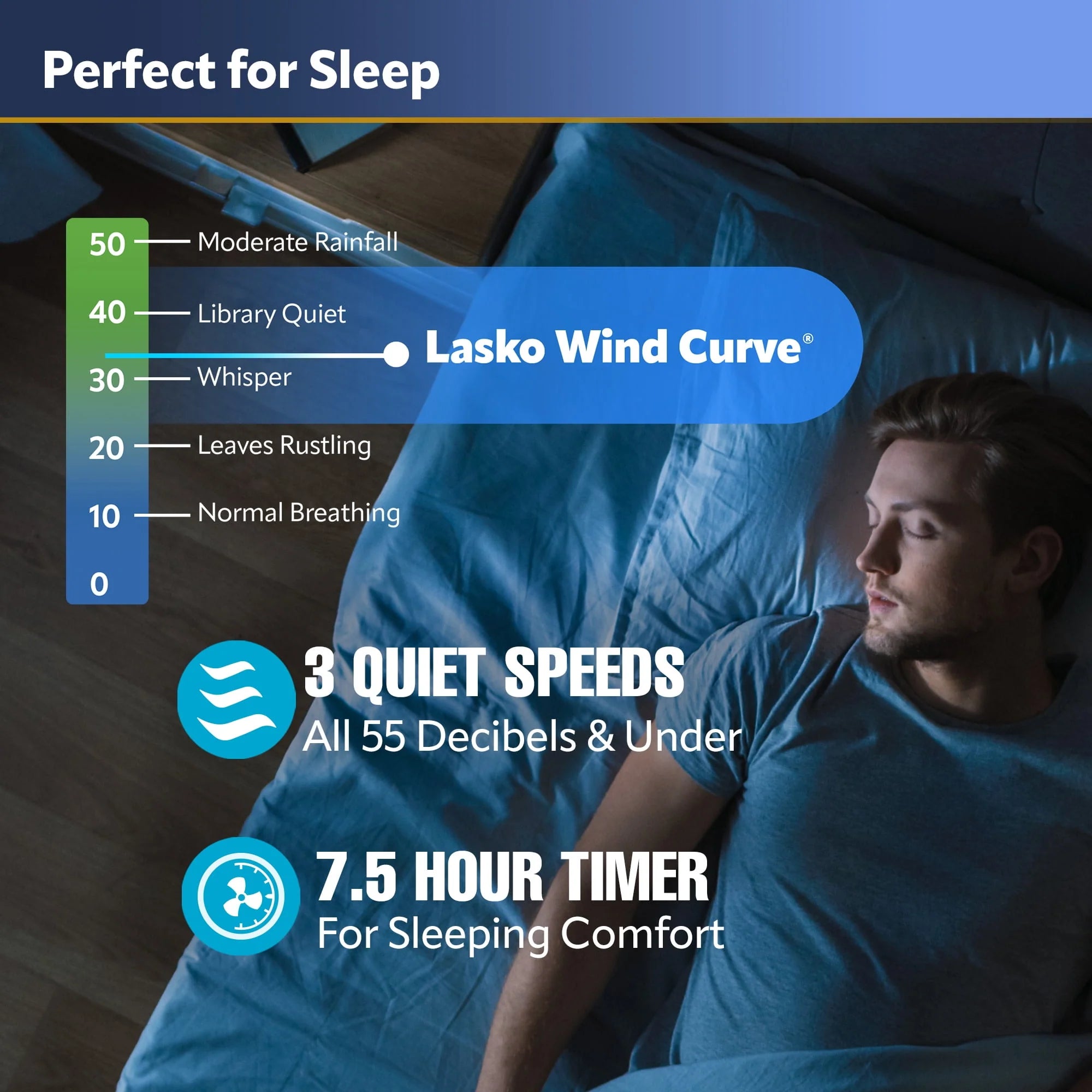 Lasko 42 Wind Curve Tower Fan with Remote, Gray/Brown U59088