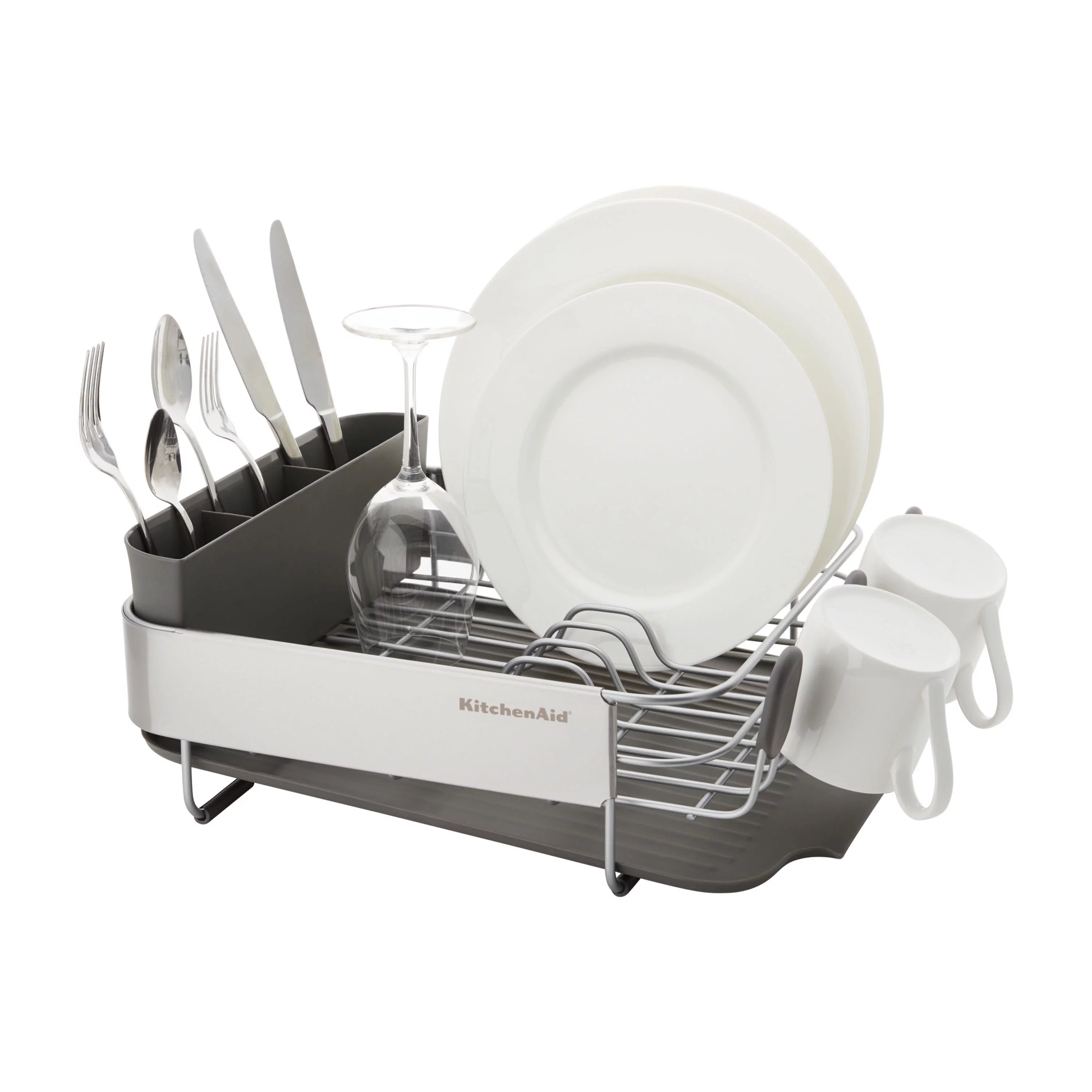 Kitchenaid Stainless Steel Compact Dish Rack, Satin Gray T892
