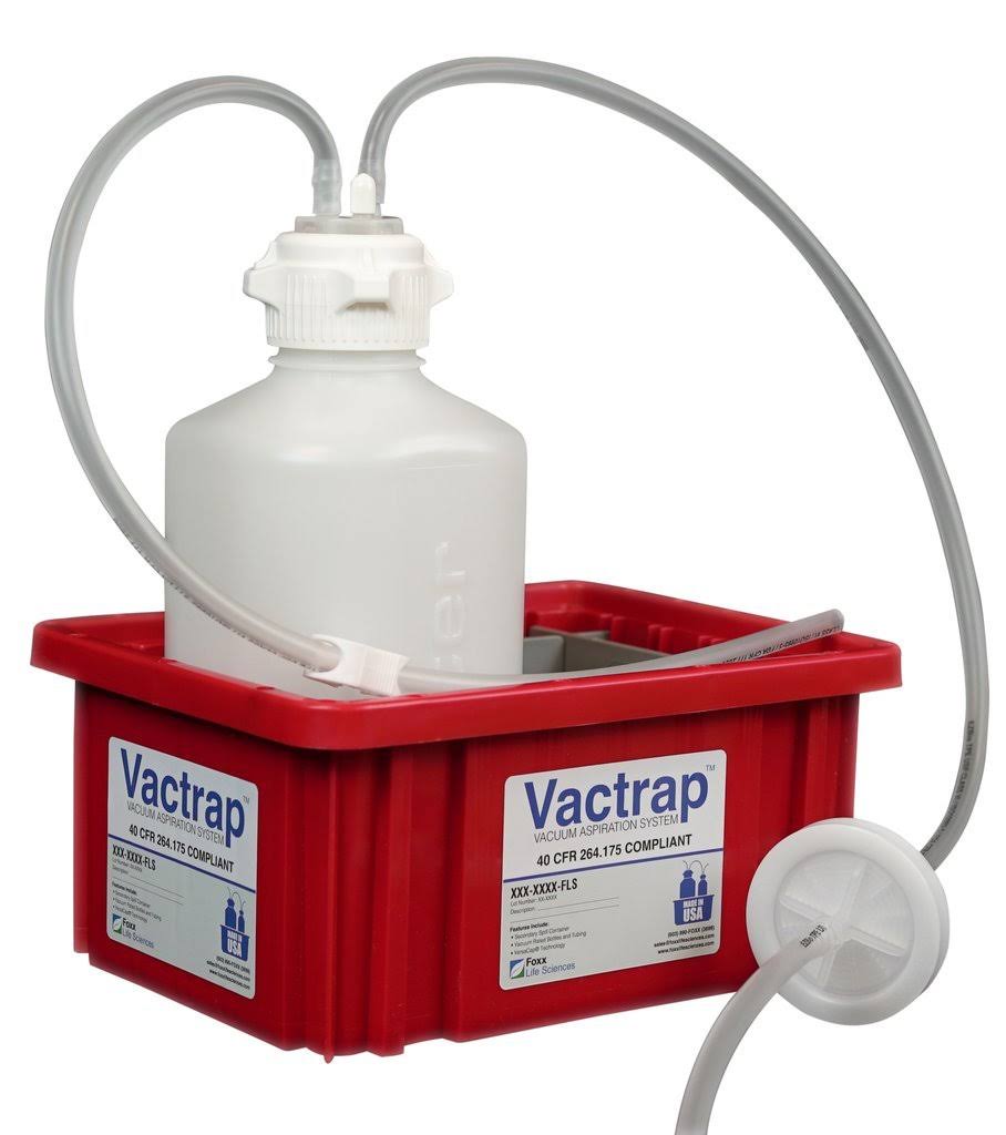 Foxx Life Sciences, 302-2001-FLS, Vactrap, 2L, HDPE, Red Bin