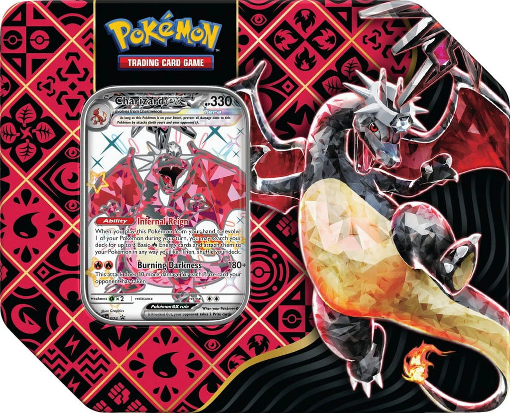 Pokemon TCG: Scarlet & Violet Paldean Fates Tin (Shiny Charizard ex)