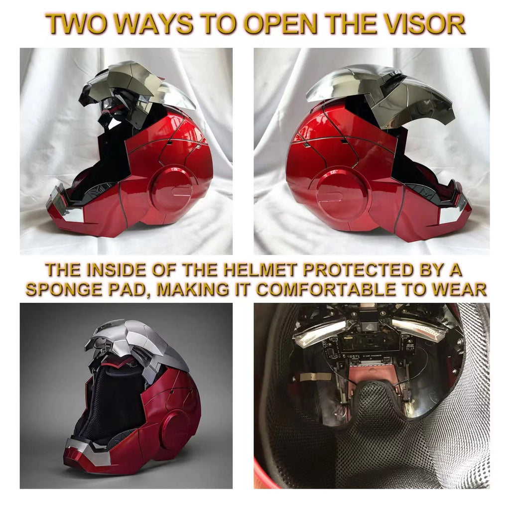 Farontor Iron Man Mark 5 Helmet Wearable Mask with LED Eyes Z7935