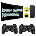 Retro Game Console, Plug and Play Video Game Console Built-in 9 Emulators, 20,000+ Games, 4K HDMI Output for TV with Dual Controllers（Black