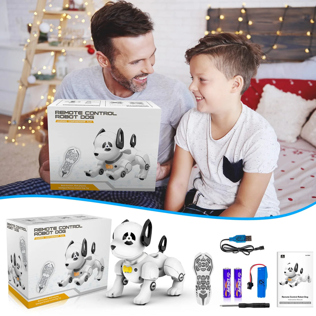 OALYIP Remote Control Robot Dog Toy, Interactive RC Stunt Pet for Kids Z4460