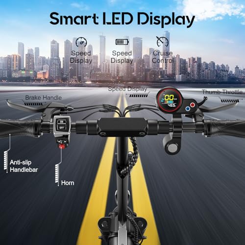 Electric Scooter for Adults, 30MPH, 35 Miles Range, Foldable with Seat H338983