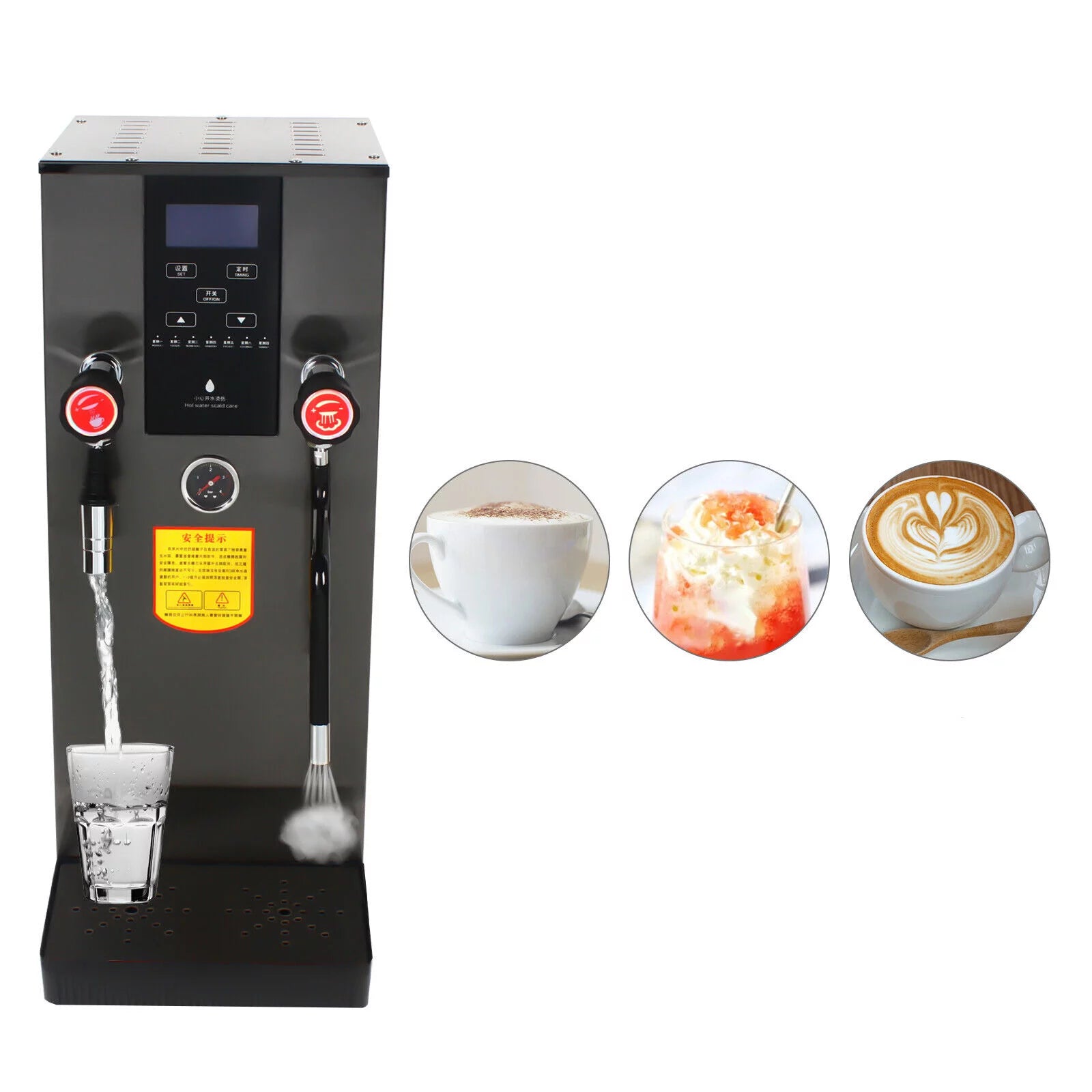 MIDUO 2500W Commercial Stainless Steel Espresso Coffee Machine O932