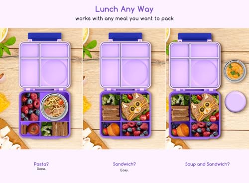 Bento Box for Kids - Leak-Proof Lunch Box with Insulated Thermos Food Jar, Blue O585527