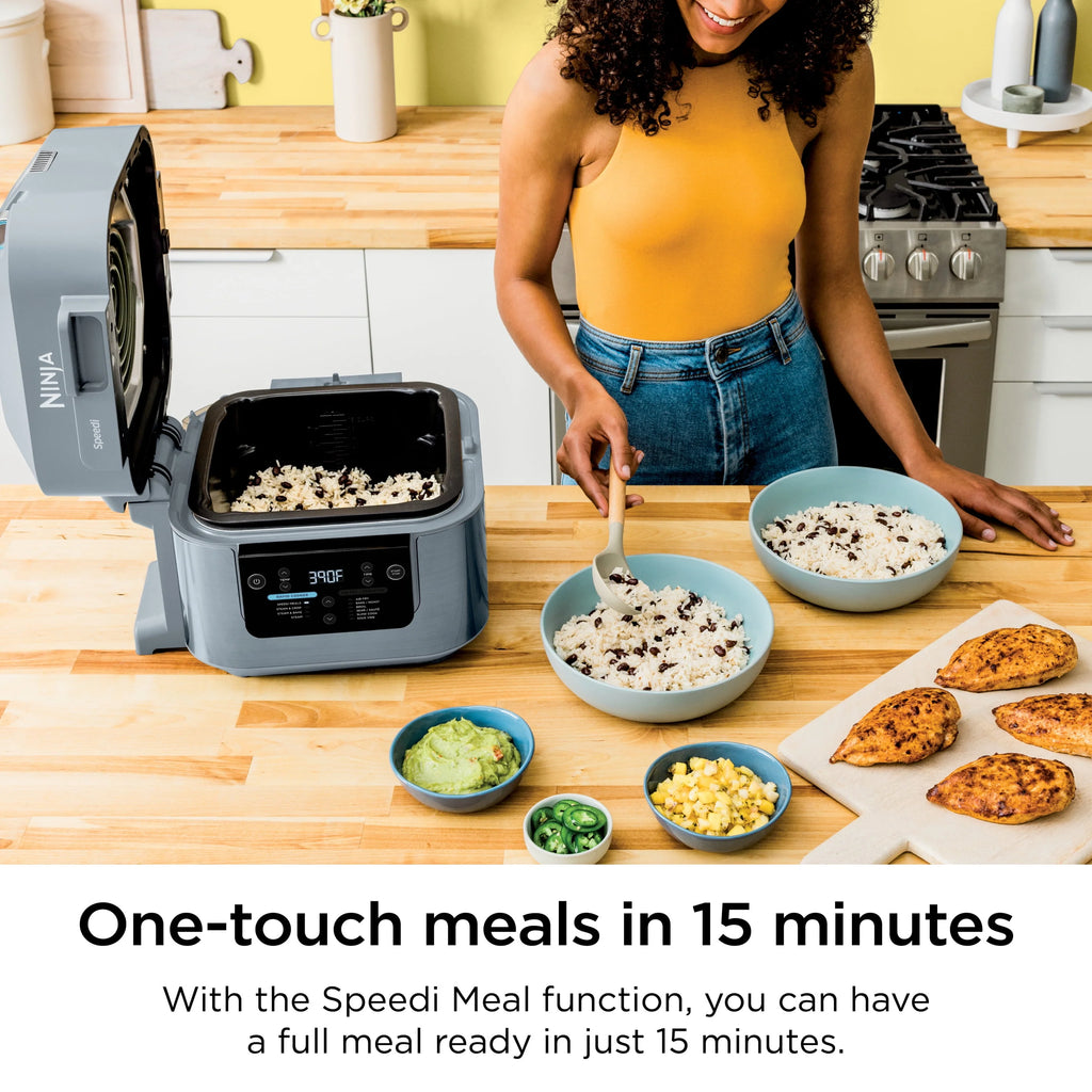 Ninja Speedi Rapid Cooker & Air Fryer, 6-Qt, 10-in-1, Sea Salt Gray Q39620
