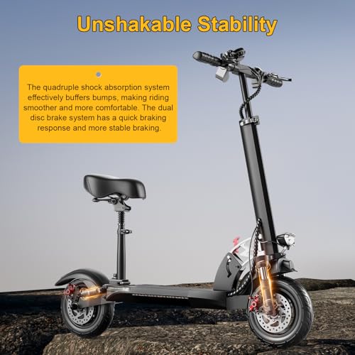 Electric Scooter for Adults, 30MPH, 35 Miles Range, Foldable with Seat H338983