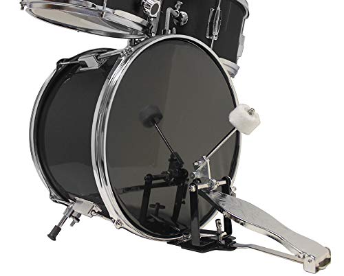 Music Alley 3 Piece Kids Drum Set with Cymbal, Pedal & Sticks, Blue R340