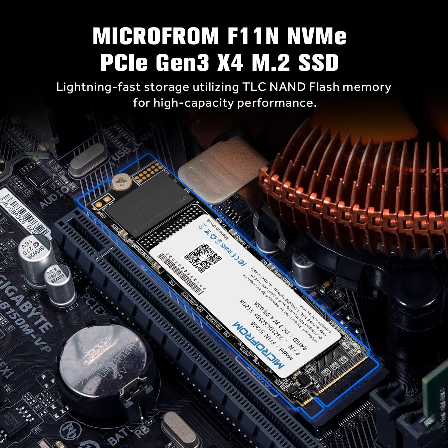 MICROFROM 512GB F11N M.2 NVMe PCIe Gen3x4 SSD Internal Solid State Drive (Pack of 2) I630