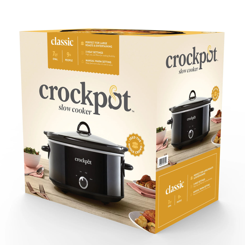 Crock-Pot 7-Quart Manual Slow Cooker, Black S97260
