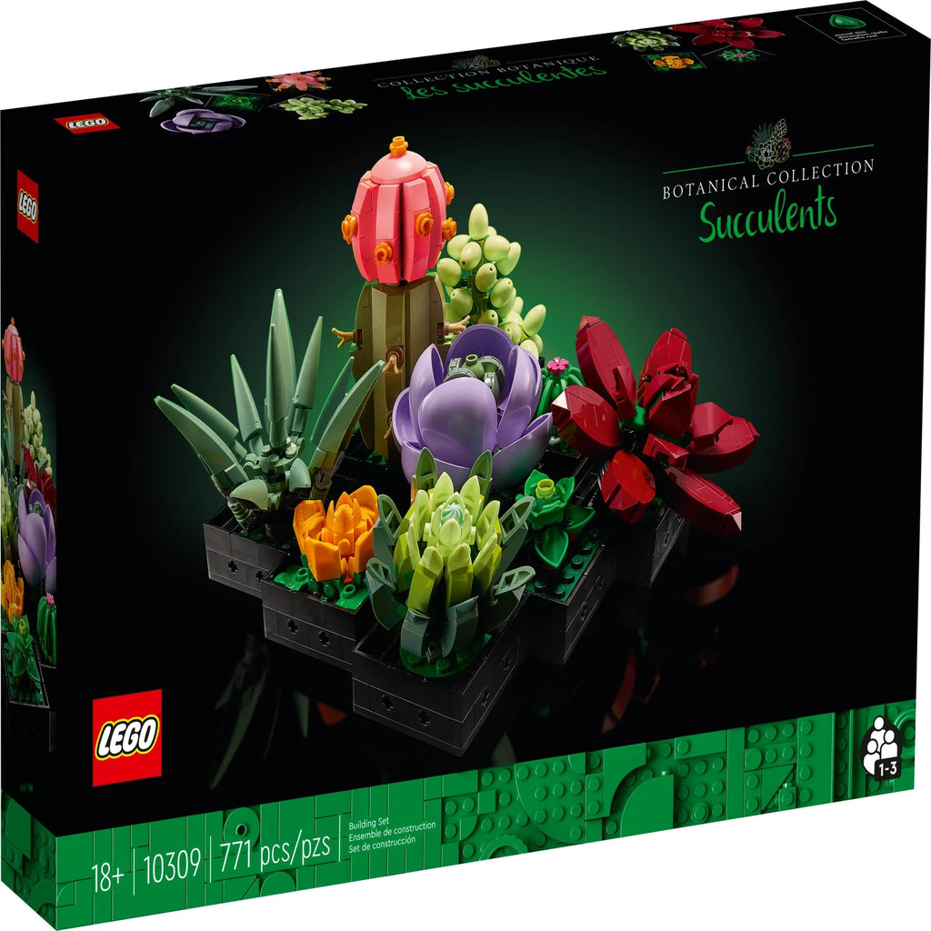 LEGO Icons Succulents Artificial Plant Set for Adults, Home Decor, 10309 D4833
