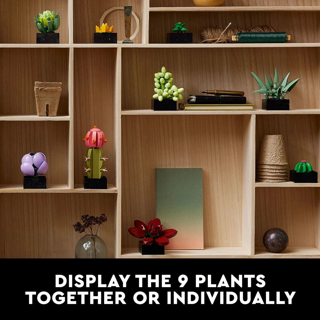 LEGO Icons Succulents Artificial Plant Set for Adults, Home Decor, 10309 D4833