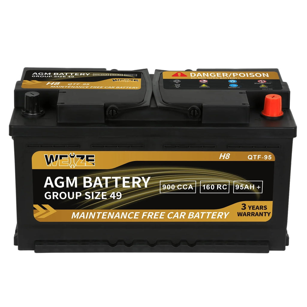 Weize Platinum AGM Automotive Battery Group 94R H7, 12V 80Ah N779