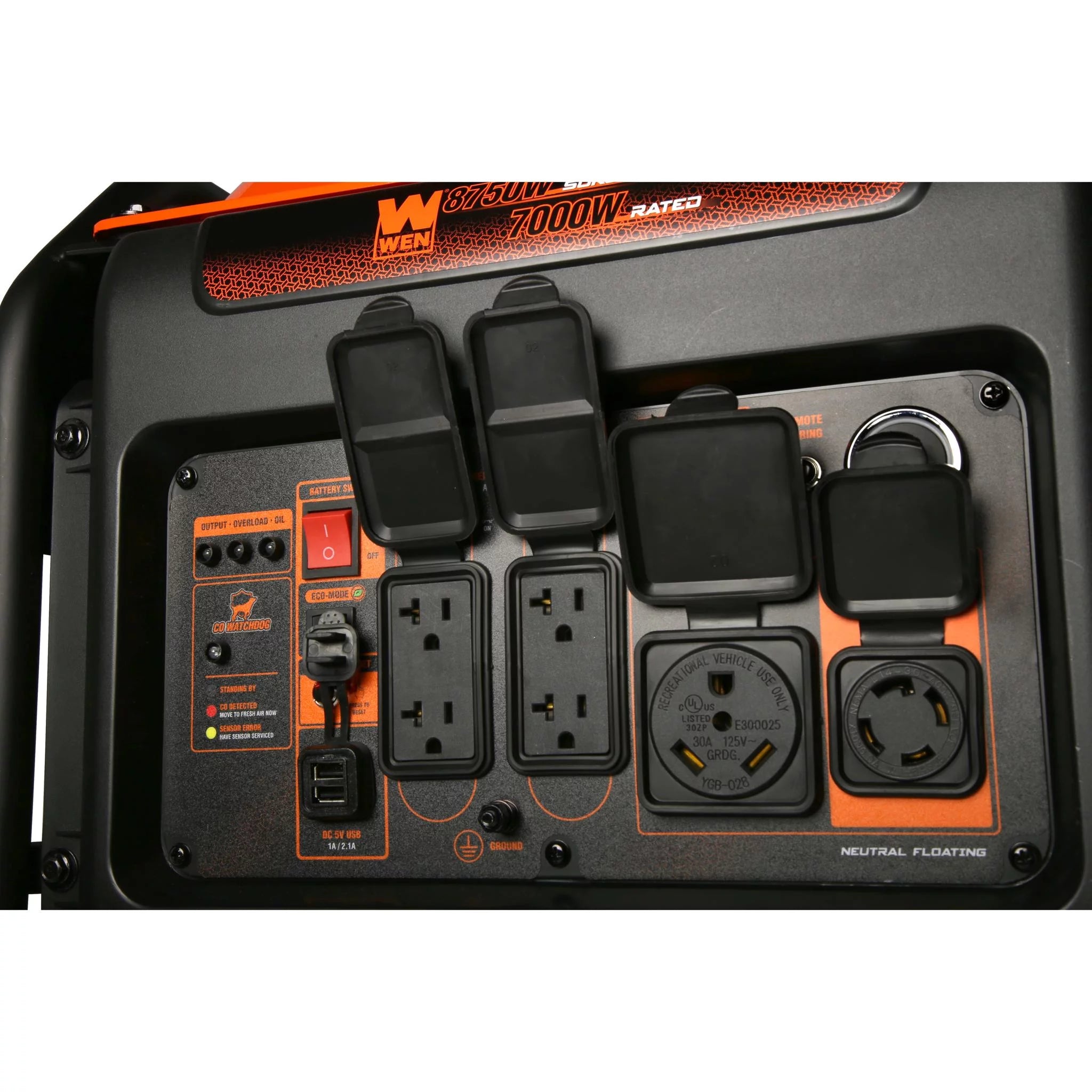 WEN 8750-Watt Dual Fuel Open Frame Inverter Generator with Remote Electric Start V629413