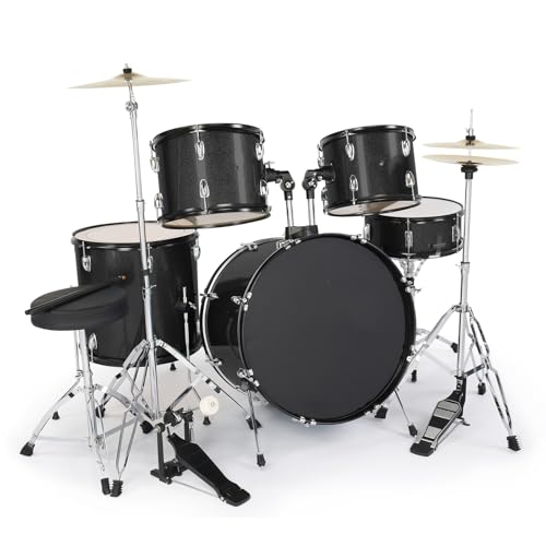 Ktaxon 22 Inch 5-Piece Adult Drum Set with Cymbals and Stool (Blue) G680