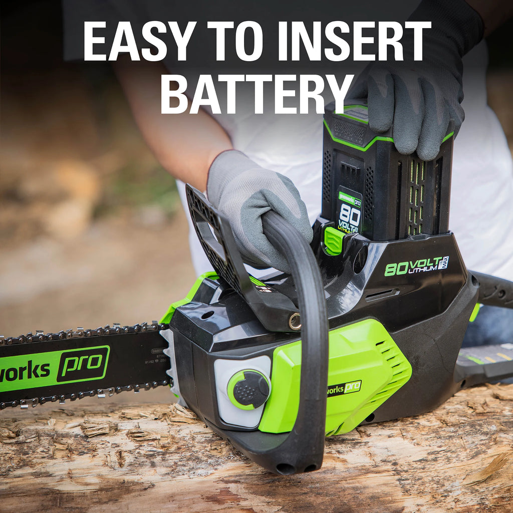 Greenworks 80V 18-inch Cordless Brushless Chainsaw Kit with 2.0 Ah Battery & Charger S659932