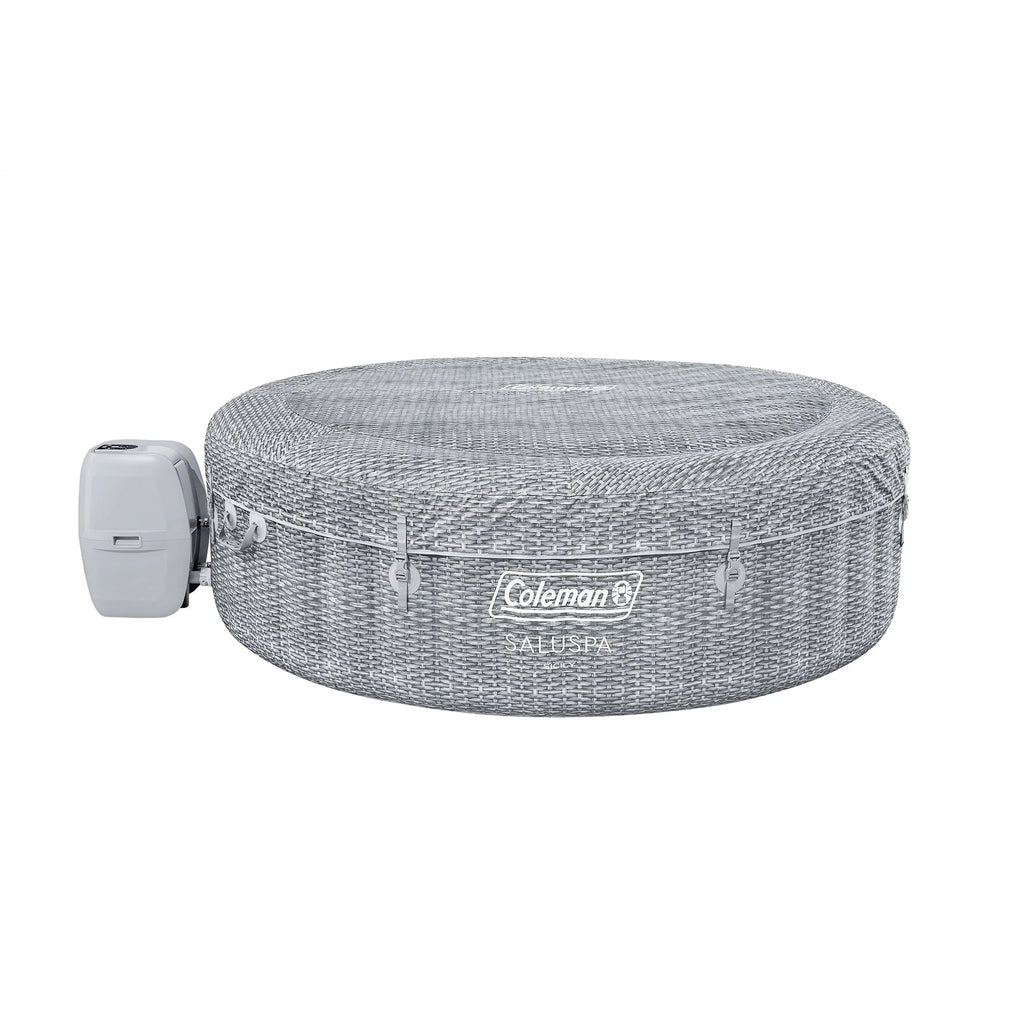 Coleman SaluSpa AirJet Inflatable Round Hot Tub, 60 Jets, Black D46266