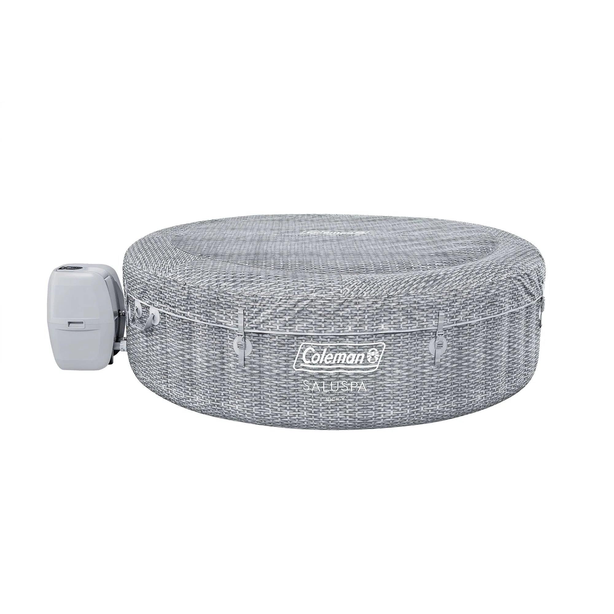 Coleman SaluSpa AirJet Inflatable Round Hot Tub, 60 Jets, Black D46266
