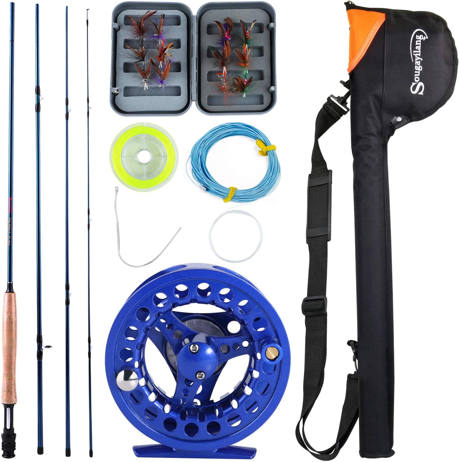 Sougayilang Fly Fishing Rod with Reel Combo 2-Pack H678
