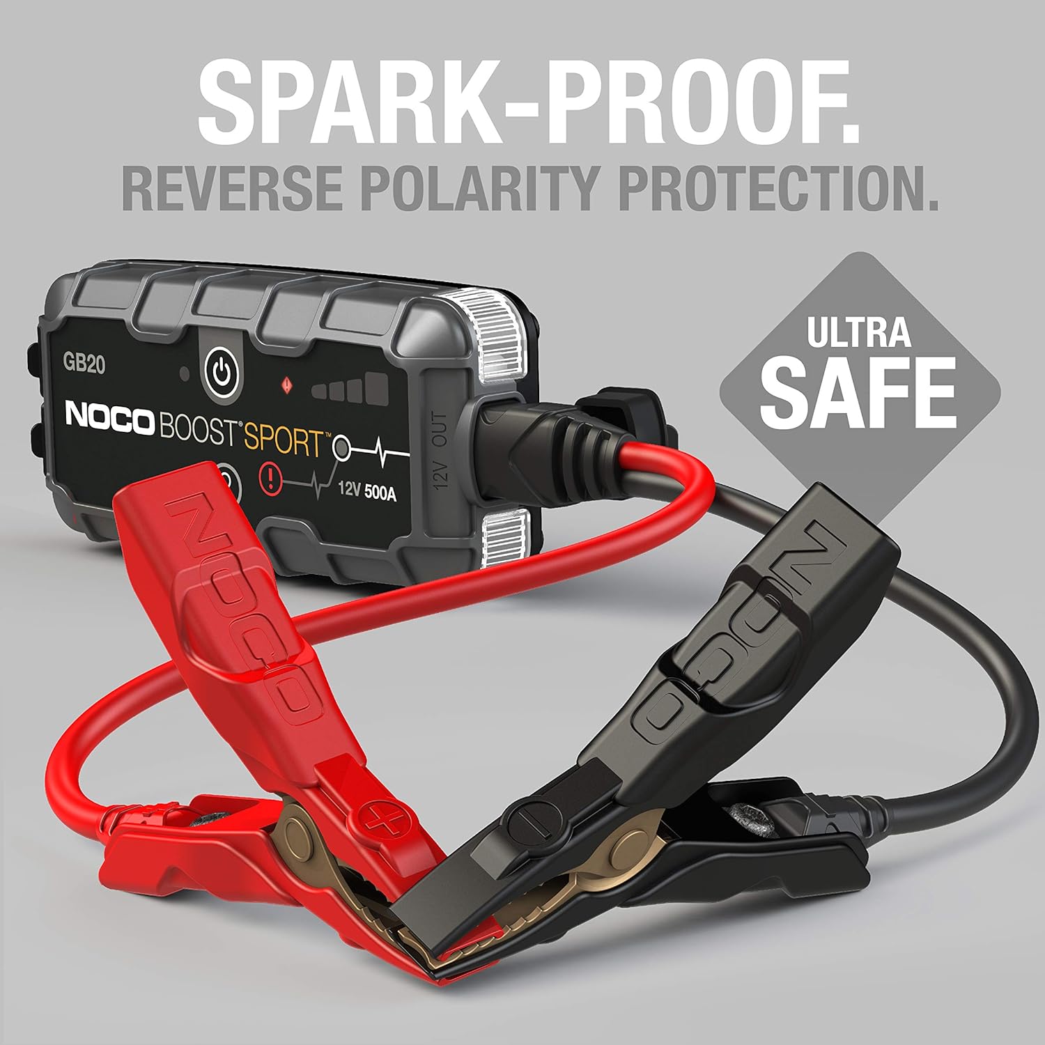 NOCO Boost Sport GB20 500A UltraSafe Lithium Jump Starter Box for 4-Liter Gas Engines (2-Pack) C110017