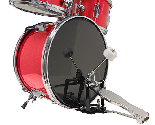 Music Alley 3 Piece Kids Drum Set with Cymbal, Pedal & Sticks, Blue R340