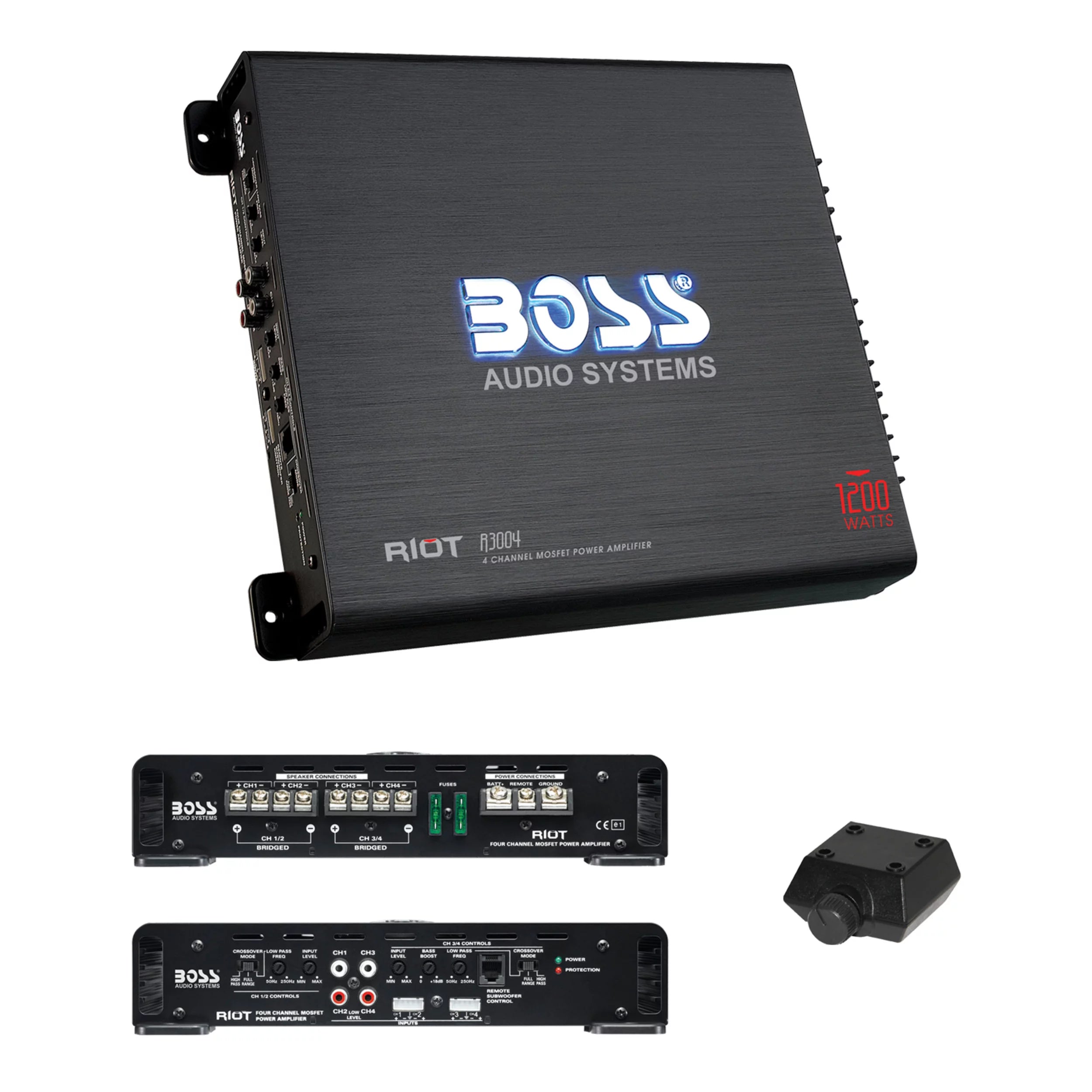 BOSS Audio Systems R3004 Riot Series 4 Channel Car Amplifier J9226
