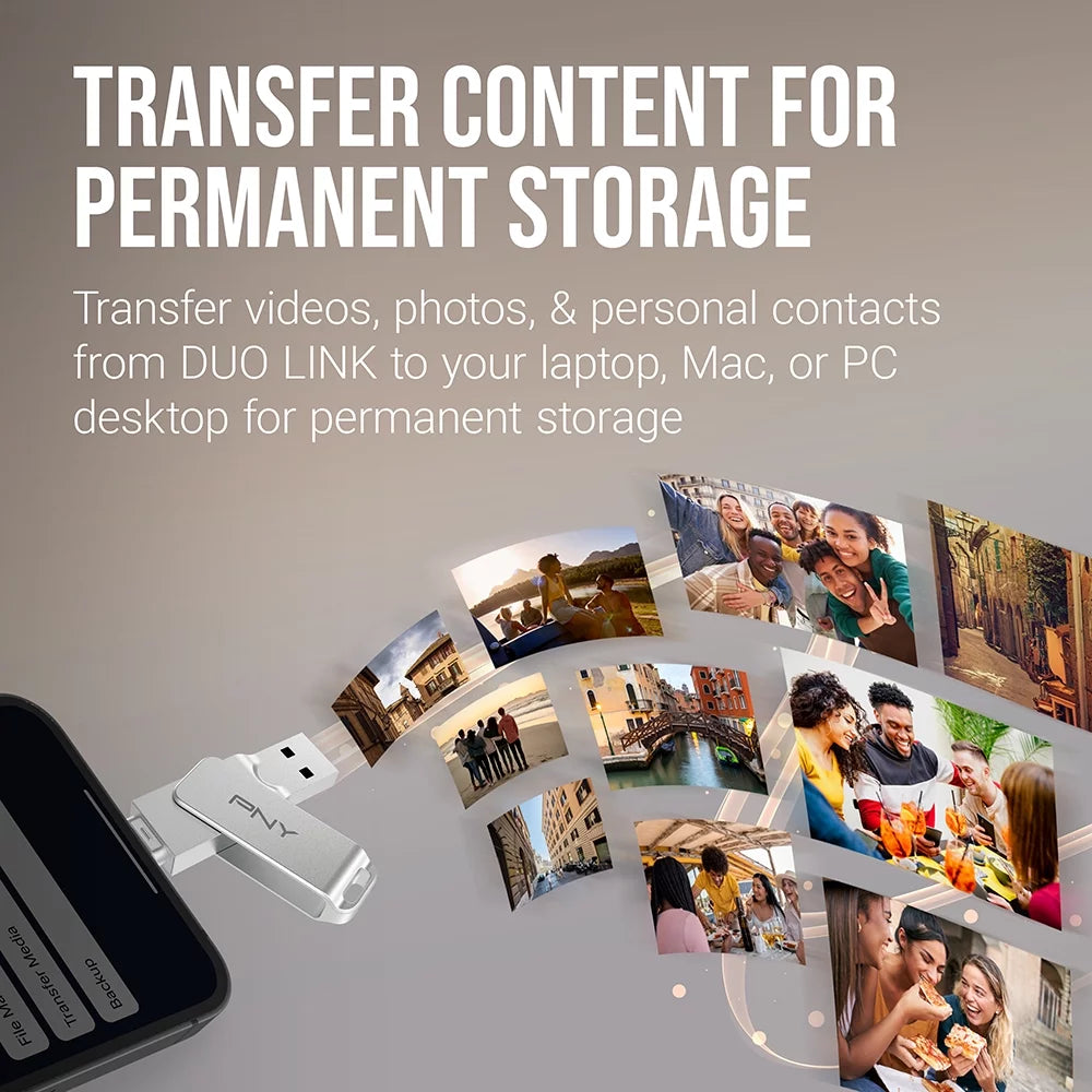 PNY 64GB DUO LINK iOS USB 3.2 Dual Flash Drive P974
