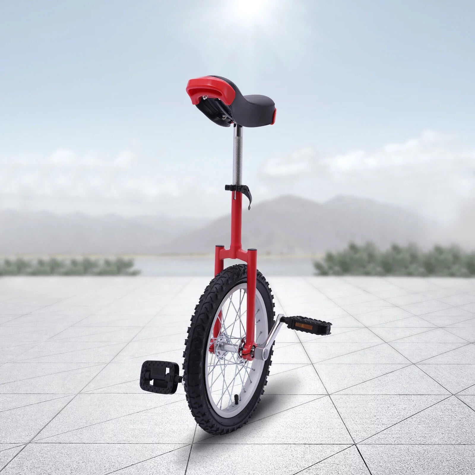 16 Wheel Unicycle with Steel Rim, Adjustable Height for Adults Kids I34001