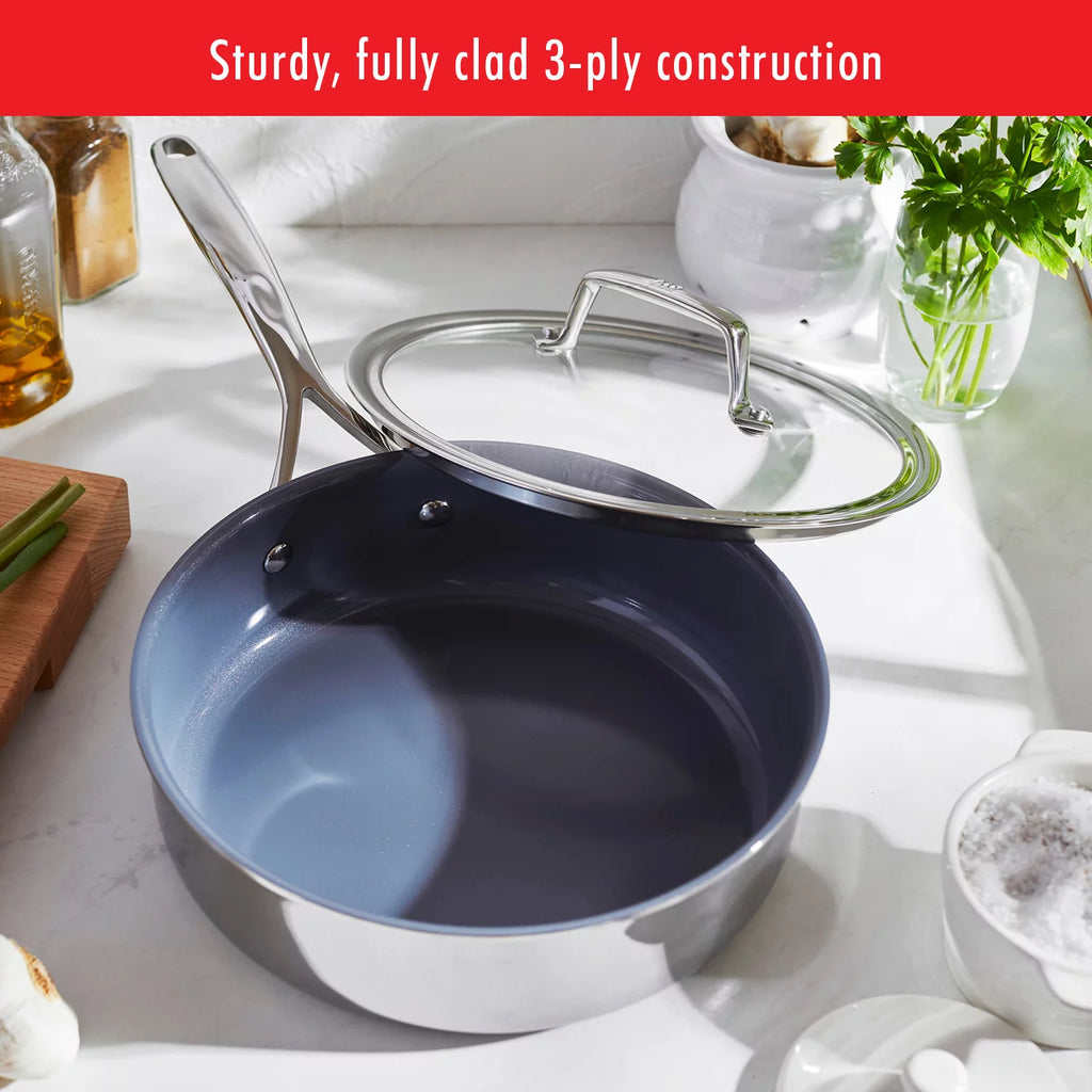 ZWILLING Energy Plus 10-pc Stainless Steel Ceramic Nonstick Cookware Set U8438