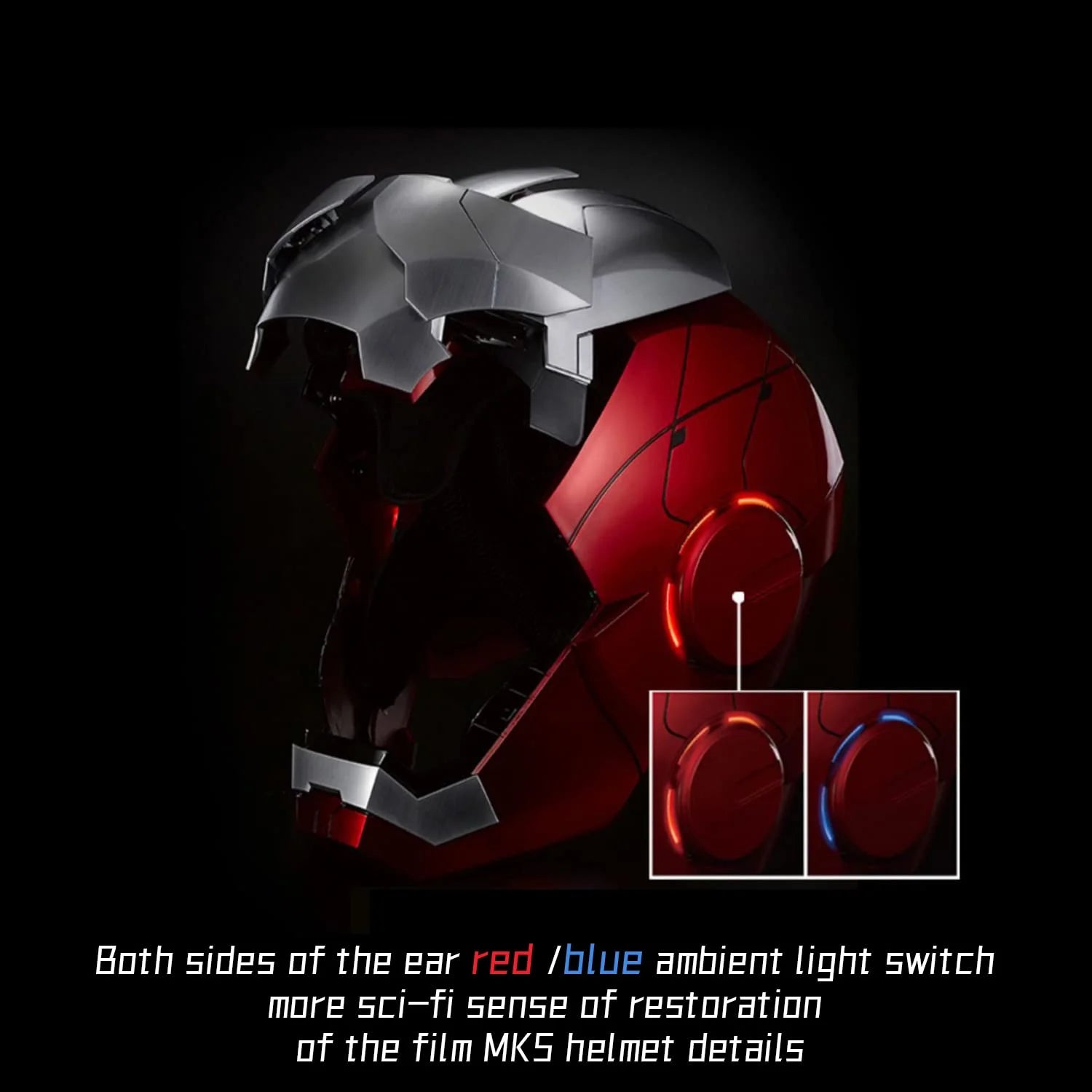 Farontor Iron Man Mark 5 Helmet Wearable Mask with LED Eyes Z7935