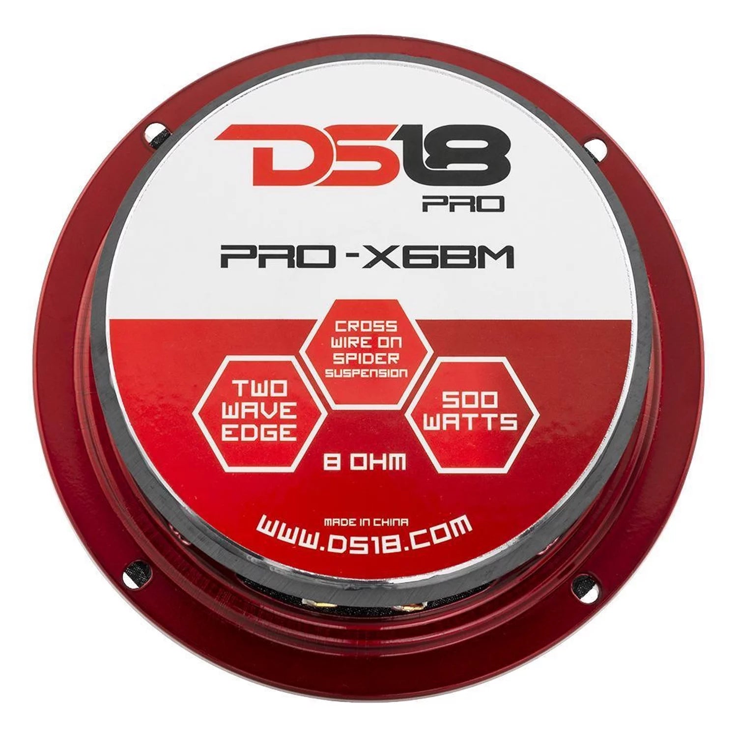 DS18 DS18-PRO-X6BM Pro X 6.5" 500W 8 Ohm Mid Range Car Loudspeaker Z584984