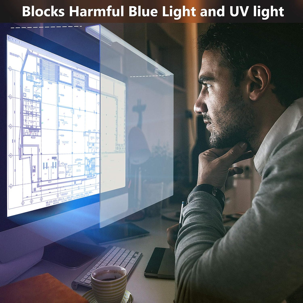 Blue Light Blocking Screen Protector for 21.5 inch LED Monitor, Anti-UV, Pack of 2 O68500