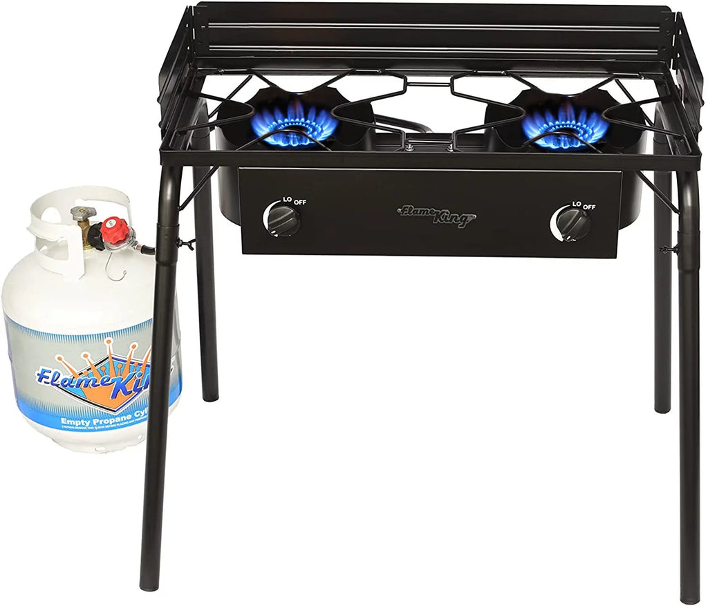 Flame King 200,000 BTU LP Gas 2 Burner Standup Cooktop Stove Z6687