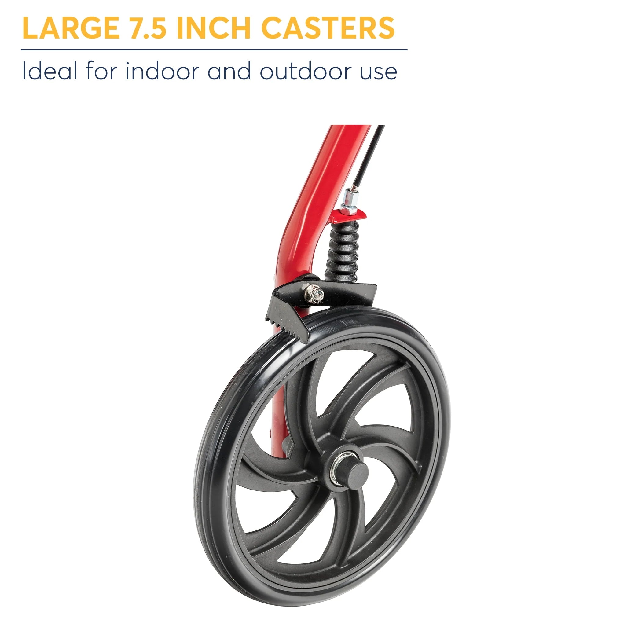 Drive Medical 10257RD-1 4-Wheel Rollator with 7.5 Casters, Red L541594