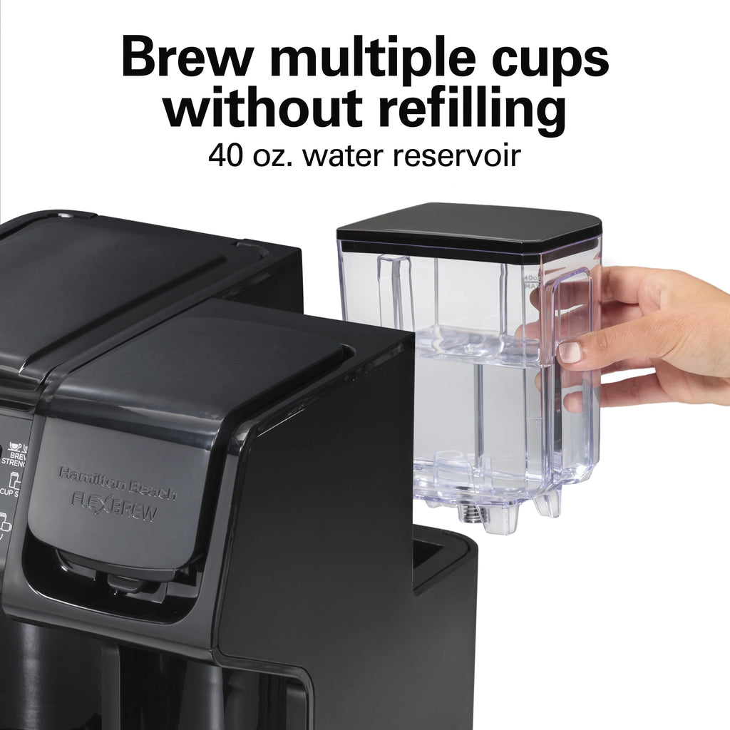Hamilton Beach FlexBrew Trio Coffee Maker, Single Serve or 12 Cups, Black O620103