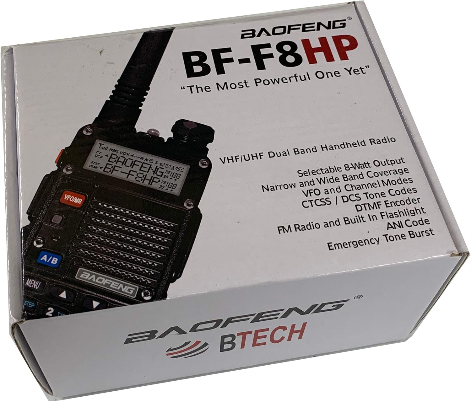 BAOFENG BF-F8HP 8-Watt Dual Band Two-Way Radio with Large Battery N44906