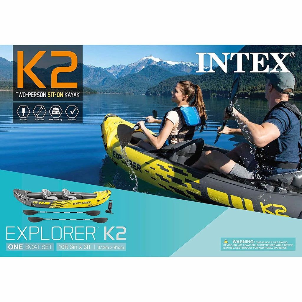 Intex Explorer K2 Inflatable Kayak with Oars and Pump S135