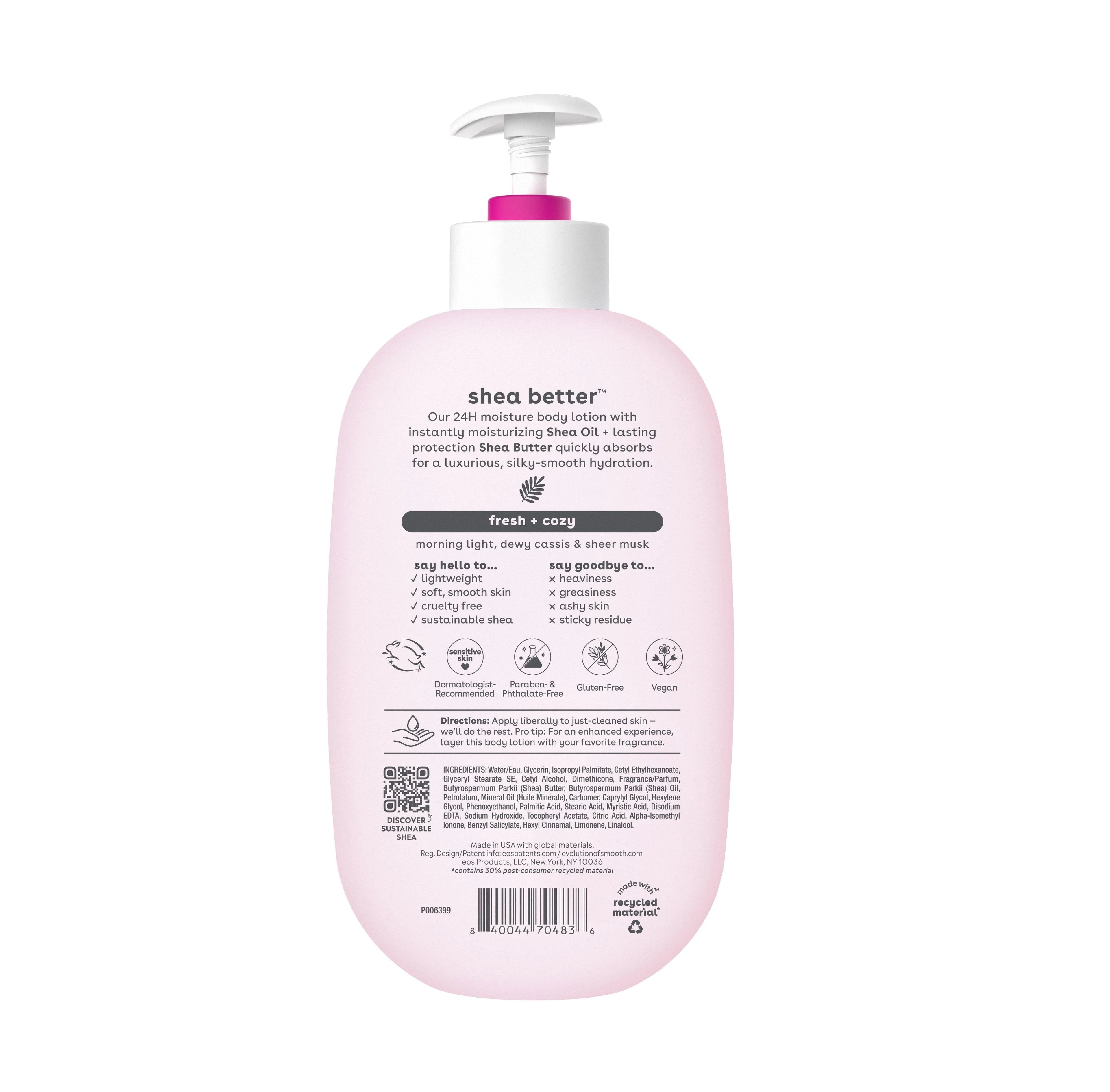 eos Shea Better Body Lotion Fresh & Cozy, 16 fl oz Z787