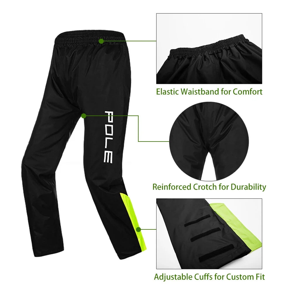 Men's Waterproof Breathable Rain Jacket and Pants Suit T966355