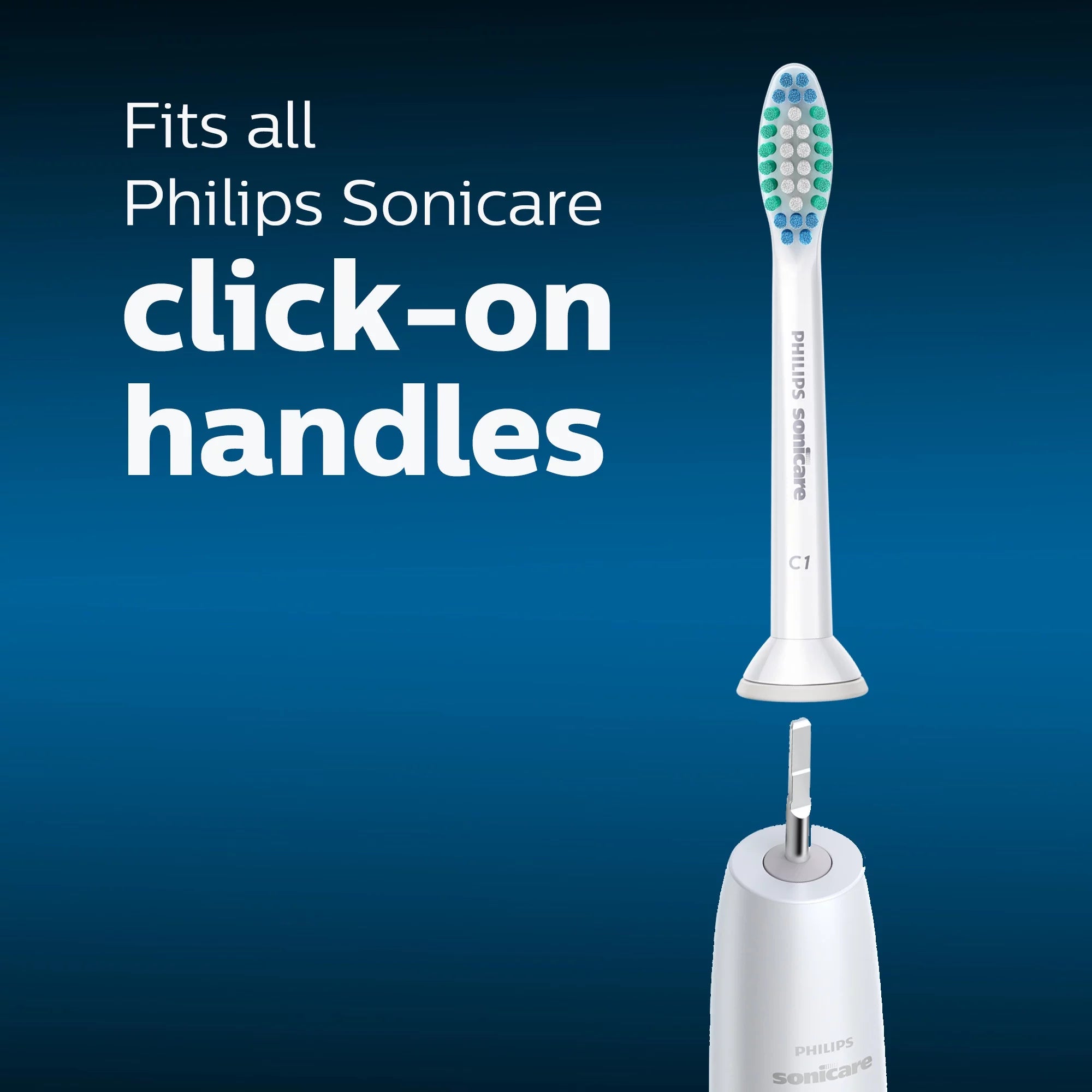 Philips Sonicare Simplyclean C1 Replacement Toothbrush Heads, 4 Pack O936