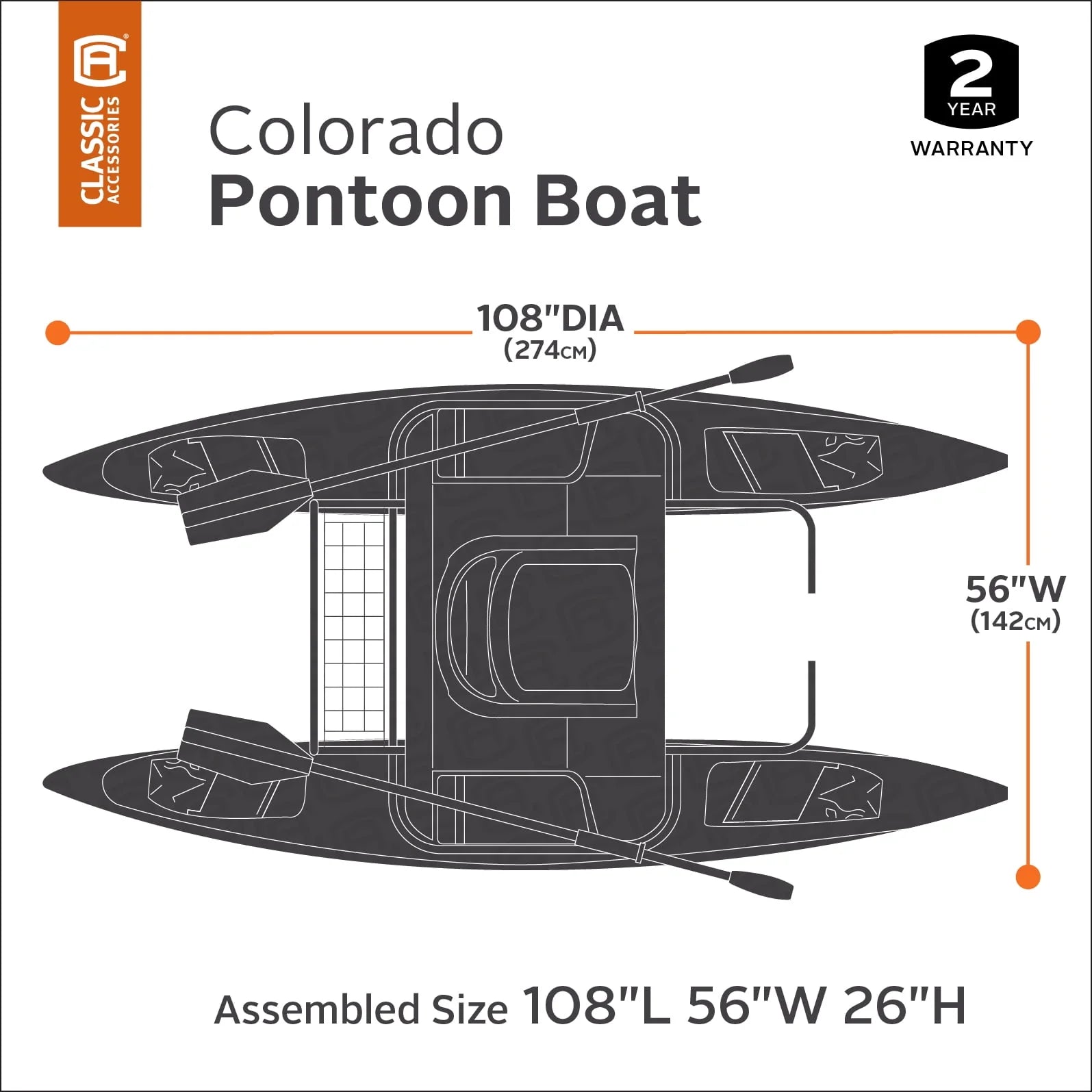 Classic Accessories Colorado Pontoon Boat D4360