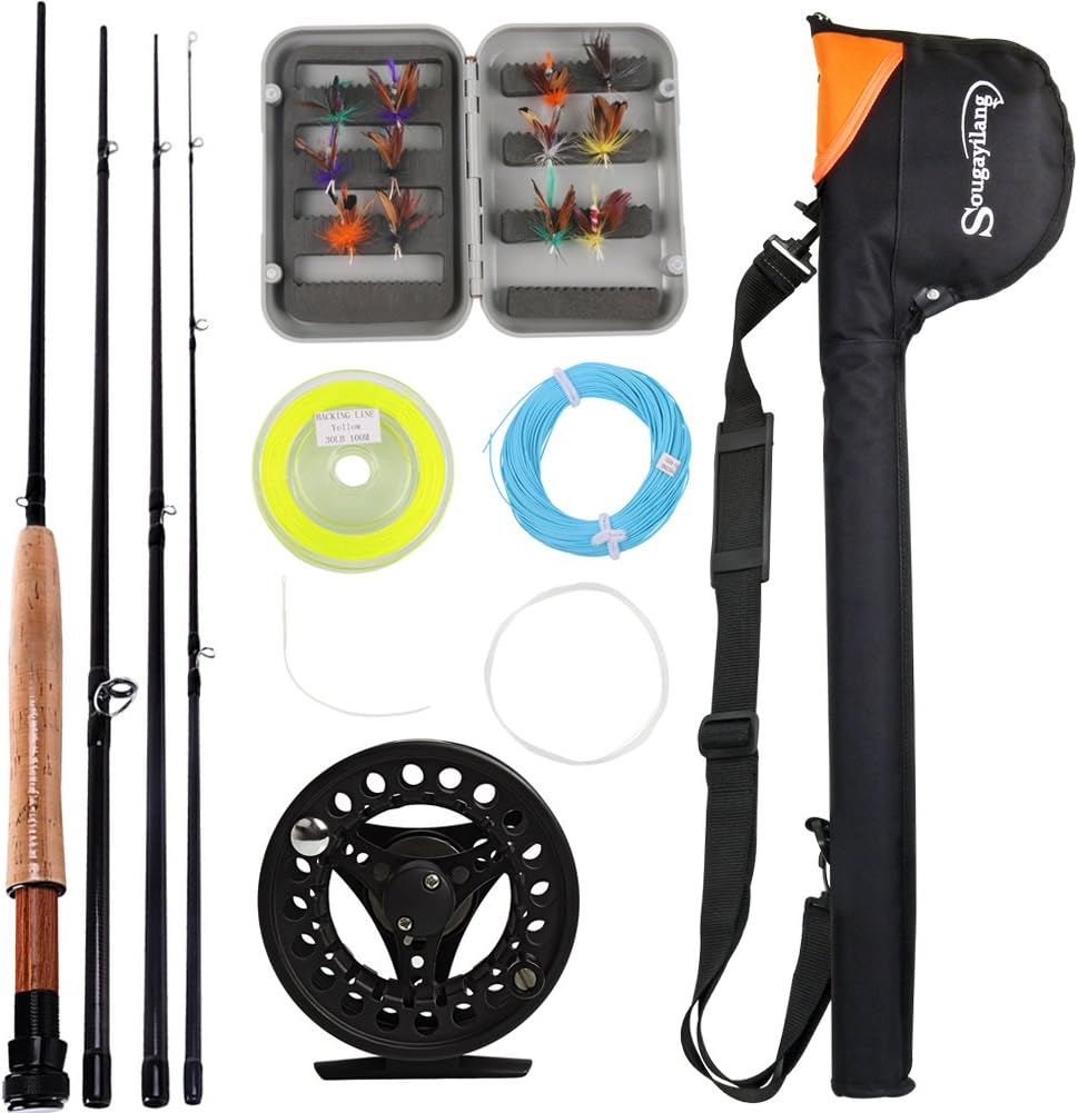 Sougayilang Fly Fishing Rod with Reel Combo 2-Pack H678