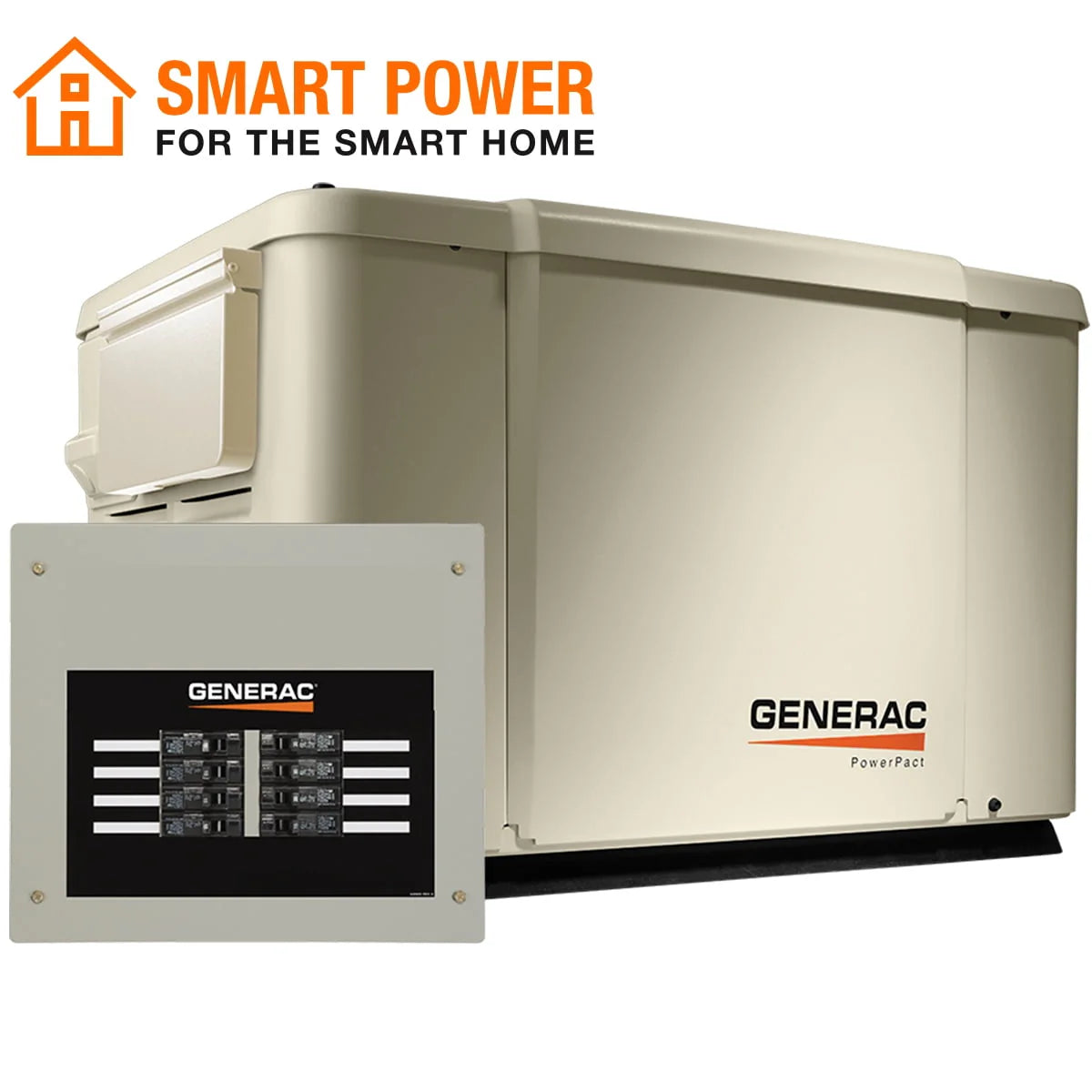 Generac PowerPact 7500/6000 kW Air-Cooled Home Standby Generator, Model 6998 I380