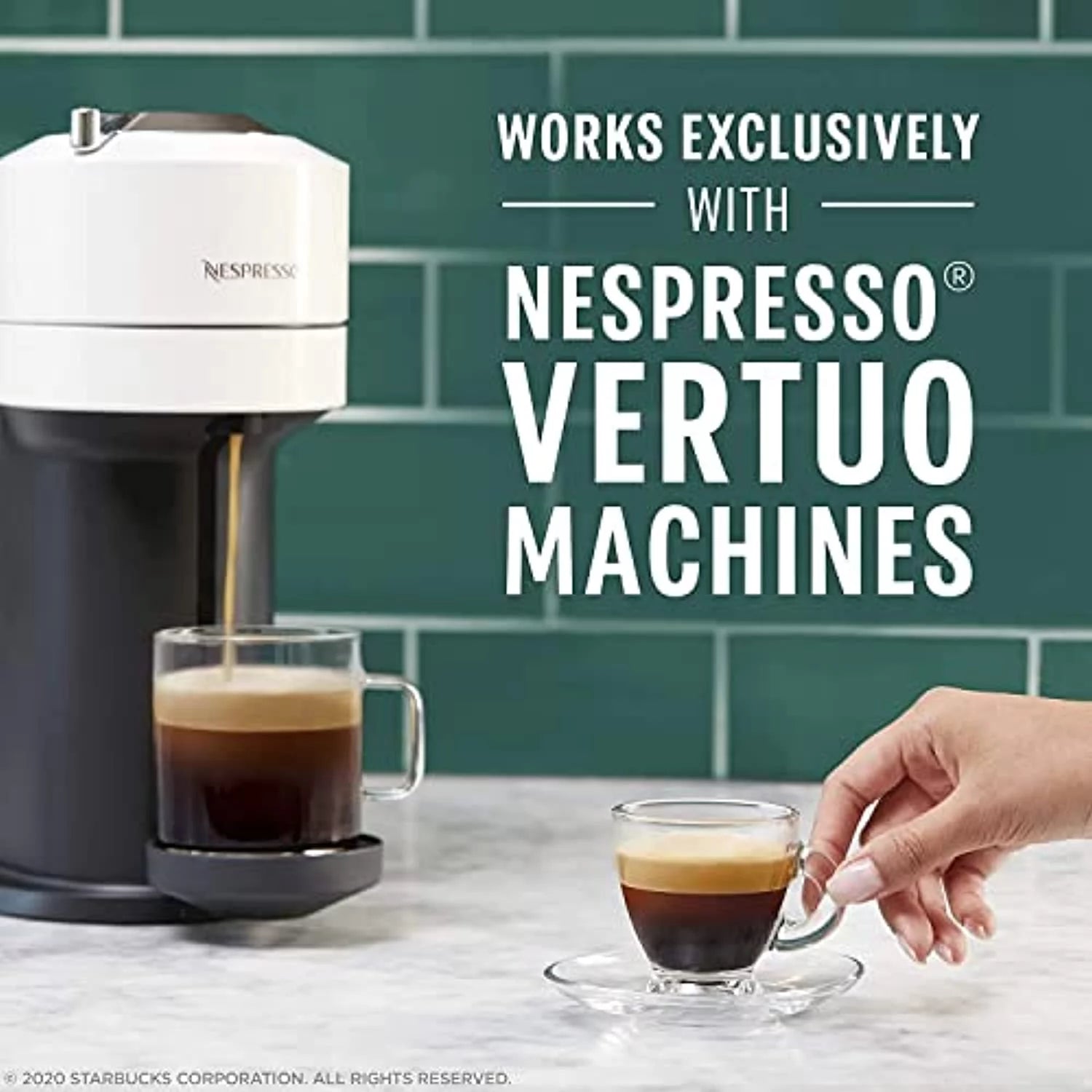 Starbucks Sumatra Dark Roast Nespresso Vertuo Capsules, 8 Count O5504
